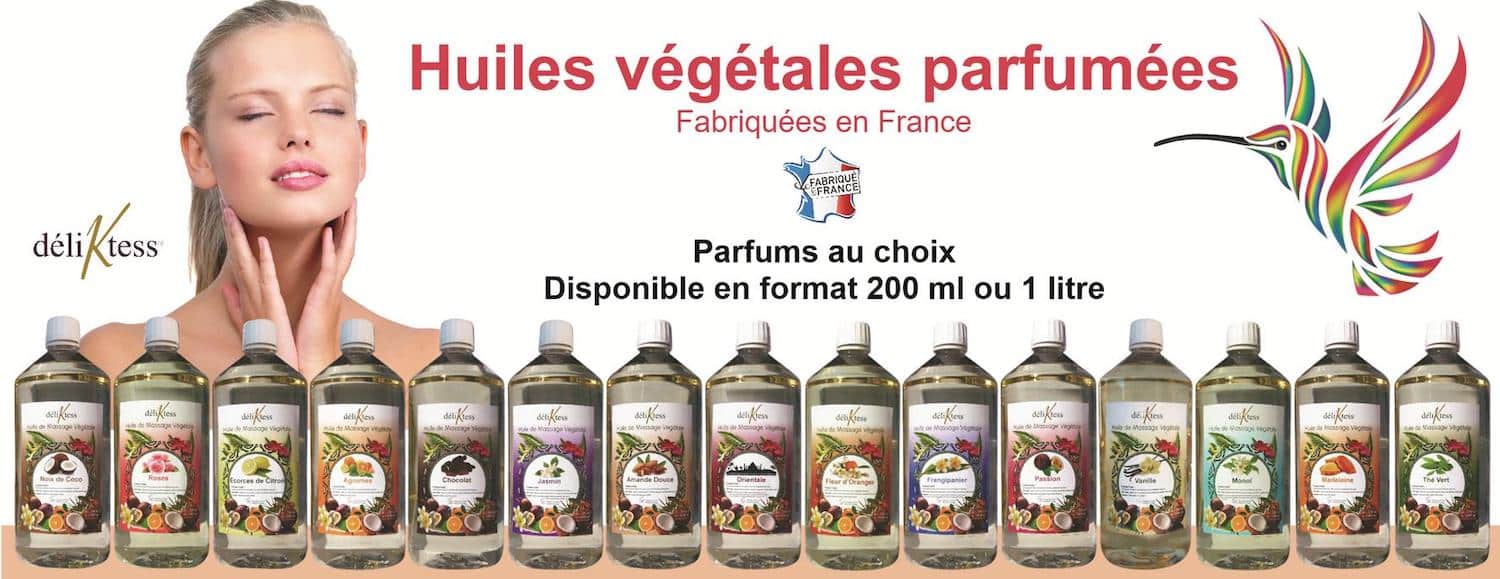 d’Huiles de massage végétales DeliKtess